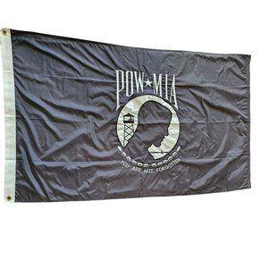 POW MIA Flag 3' x 5' Ft 210D Nylon Premium Outdoor Embroidered Double Sided Flag